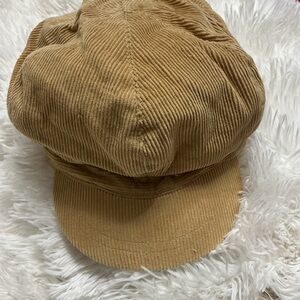 Tan Corduroy Newsboy Cap